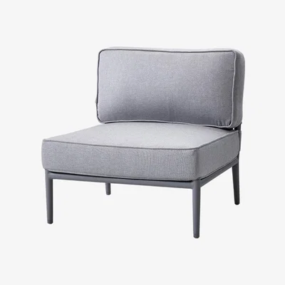 Olivia's Cane-line Conic Single Seater Module Light Grey Outdoor Chair