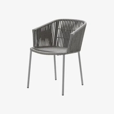 Olivia's Cane-line Moments Stackable Grey Outdoor Armchair