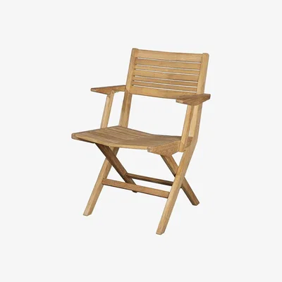 Olivia's Cane-line Flip Folding Teak Outdoor Armchair