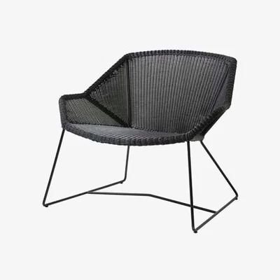 Olivia's CANE-LINE Breeze Lounge Outdoor Chair Fiber Black