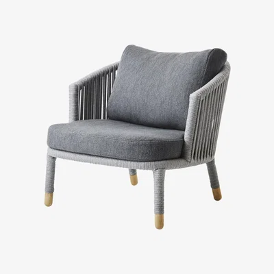 Olivia's Cane-line Moments AirTouch Lounge Outdoor Chair Grey