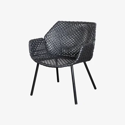 Olivia's Cane-line Vibe Black Anthracite Lounge Outdoor Chair