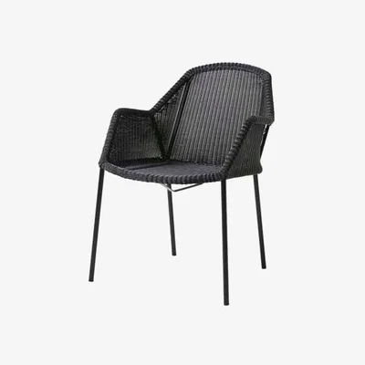 Olivia's CANE-LINE Breeze Outdoor Chair Fiber Black