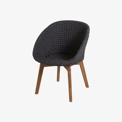 Olivia's Cane-line Peacock Dark Grey Legs Outdoor Armchair