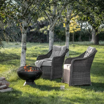 Olivia's Gallery Outdoor Set of 2 Gallery Outdoor Mileva Dining Chair Grey