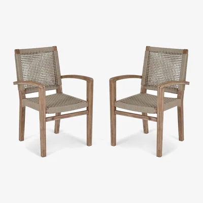 Olivia's Garden Trading Chilford Set of 2 Carver Dining Chairs