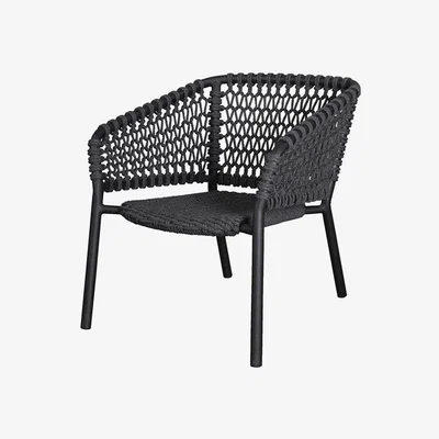 Olivia's Cane-line Ocean Dark Grey Lounge Outdoor Chair