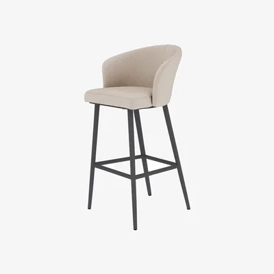Olivia's Maze Outdoor Zen Bar Stool in Oatmeal
