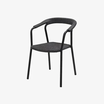 Olivia's Cane-line Noble Stackable Dark Grey Outdoor Armchair
