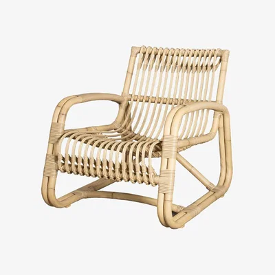 Olivia's Cane-line Curve Natural Outdoor Lounge Chair
