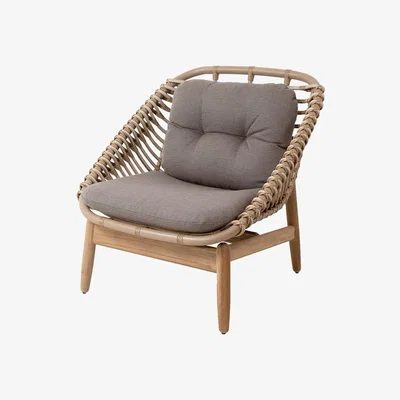 Olivia's Cane-line String With Teak Frame Natural Lounge Outdoor Chair