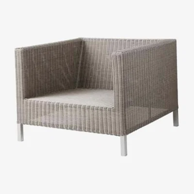 Olivia's CANE-LINE Connect Lounge Outdoor Chair Fiber Taupe