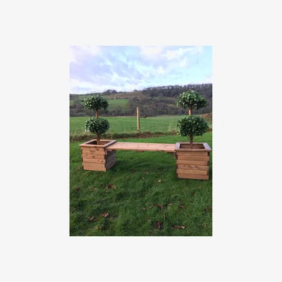 The Range Charles Taylor Planter Bench - Brown