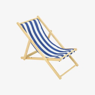 The Range Stripe Folding Beach Chair - Blue
