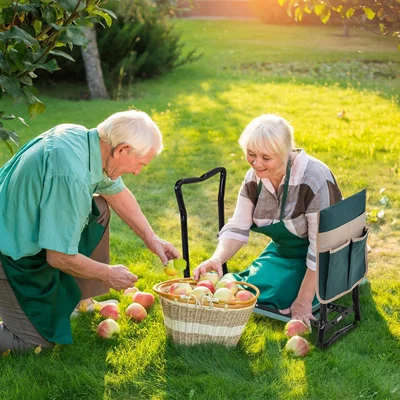The Range Garden Kneeler Foldable Seat Bench - Green