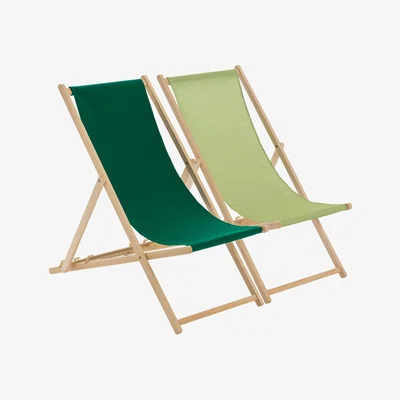 The Range Harbour Housewares Folding Wooden Deck Chairs - 2pc - Multi