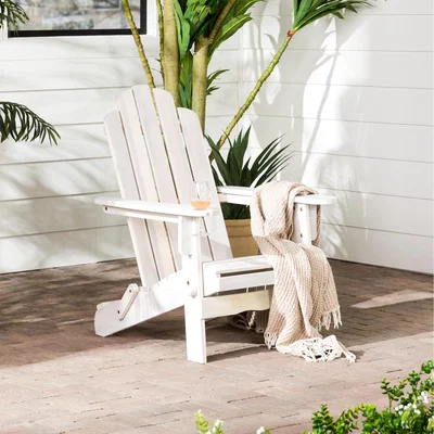 The Range Adirondack Outdoor Garden Patio Chair White Wash - White Wash