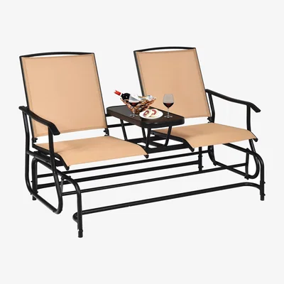 The Range 2 People Swing Lounge Glider Chair - Beige