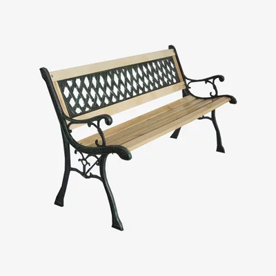 The Range BIRCHTREE 3 Seater Cross Lattice Style Garden Bench - Natural