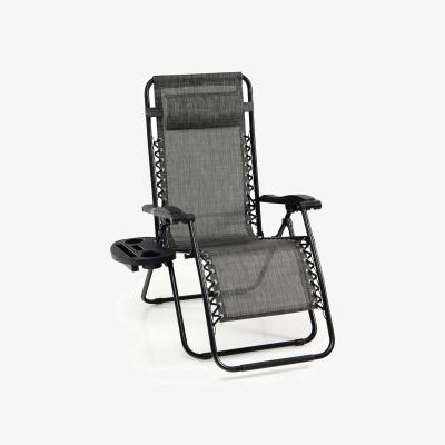 The Range Outdoor Folding Patio Recliner Zero Gravity Chair - Grey