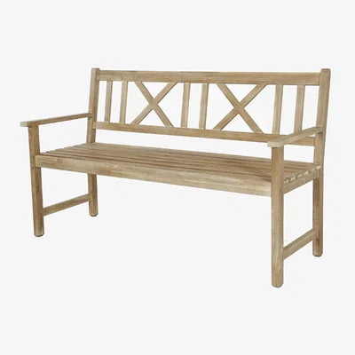 The Range 3 Seater Natural Wood Bench - Natural