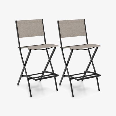 The Range Outdoor Bar Chair Set of 2 - Brown