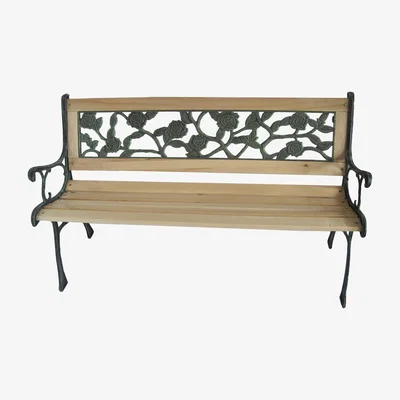 The Range BIRCHTREE 3 Seater Rose Style Garden Bench - Natural
