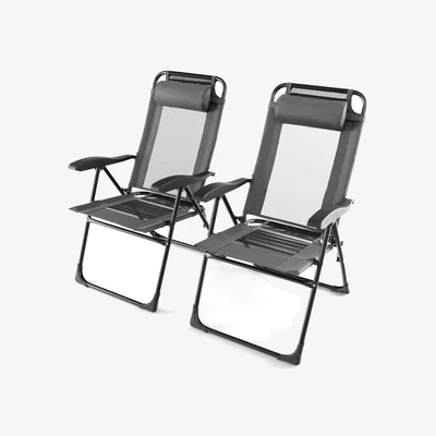 The Range Outdoor Reclining Chair Set of 2 - Grey