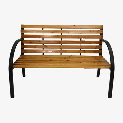 The Range 2 Person Outdoor Metal Wooden Patio Bench - Wood