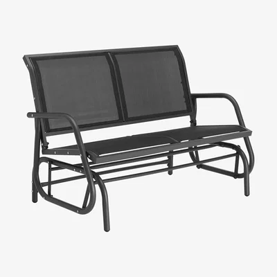 The Range Garden Swing Bench Greta 2-Seater - Black