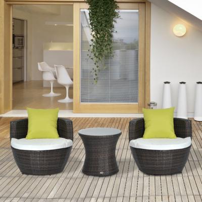 The Range 3 Piece Rattan Home Furniture Set - Brown