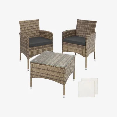 The Range Natural Lucerne Rattan Garden Furniture Set - Nature