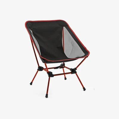The Range Deluxe Folding Camping Chair with Mesh Carry Case - Red