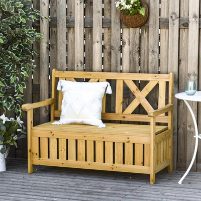 The Range 2 Seater Garden Storage Bench  - Yellow