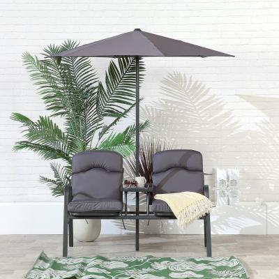The Range Suntime Malvern Tete a Tete Seat - Grey