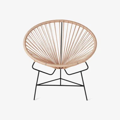 Sazy Mello Woven Garden Bistro Chair, Blush Pink