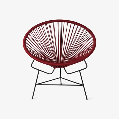 Sazy Mello Woven Garden Bistro Chair, Burgundy