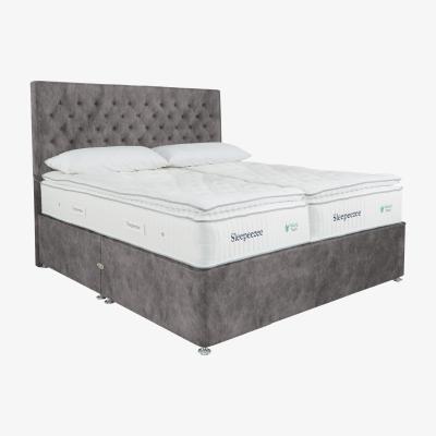 Furniture Village Sleepeezee - Natural Touch 3000 Pillowtop Zip and Link Divan Set - Grey