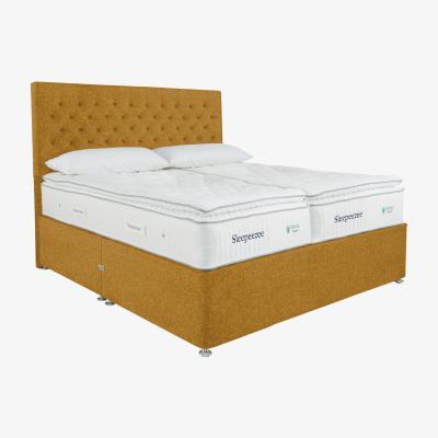 Furniture Village Sleepeezee - Natural Touch 3000 Pillowtop Zip and Link Divan Set - Yellow