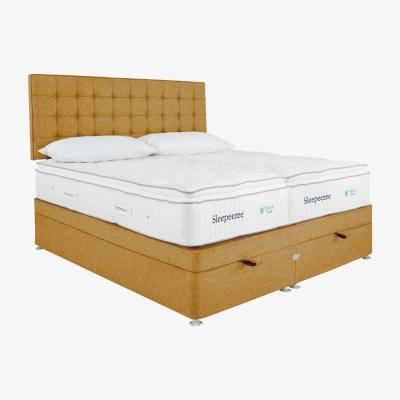 Furniture Village Sleepeezee - Natural Touch 2000 Pillowtop Zip and Link End Ottoman Divan Set - Yellow