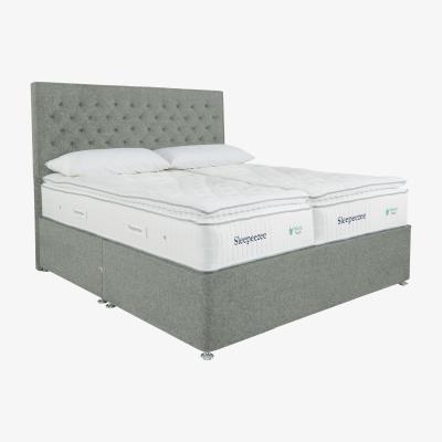 Furniture Village Sleepeezee - Natural Touch 3000 Pillowtop Zip and Link Divan Set - Green