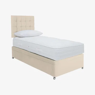Furniture Village Sleep Story - Ergo 1000 Side Ottoman Divan Set - Small Single - White