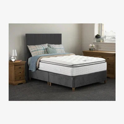 The Range Jonas & James Hamilton Divan Bed Set With Mattress - Steel / Single / 4