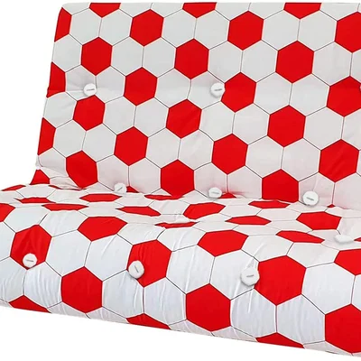 The Range 3 Seater Fibre Filled Futon Mattress - red / Small Double