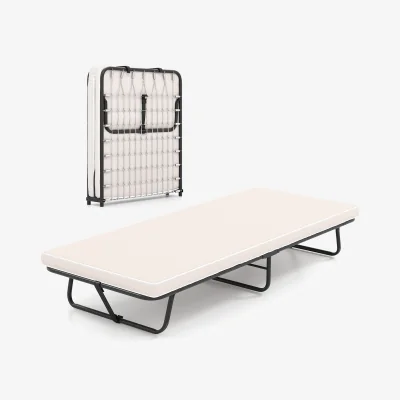 The Range Foldable Portable Guest Bed With Mattress - White