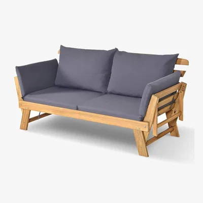 The Range 3 in 1 Folding Daybed Sofa Bench - Grey