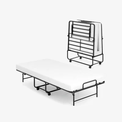 The Range Metal Frame Folding Bed with Mattress