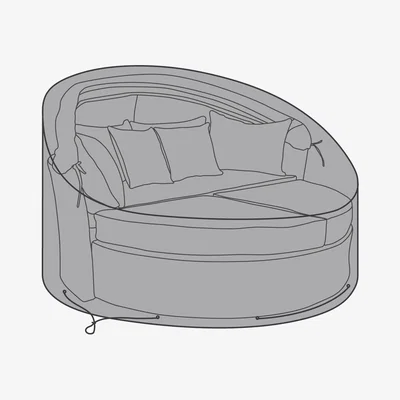 The Range Charles Bentley Deluxe Rattan Day Bed Cover - Black - Black