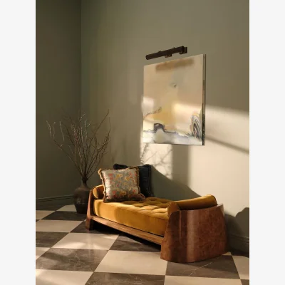Soho Home Heidi Daybed, Velvet, Mustard, UK