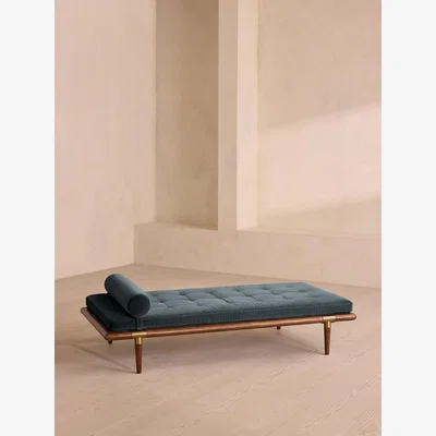 Soho Home Theodore Daybed, Grey Blue Velvet